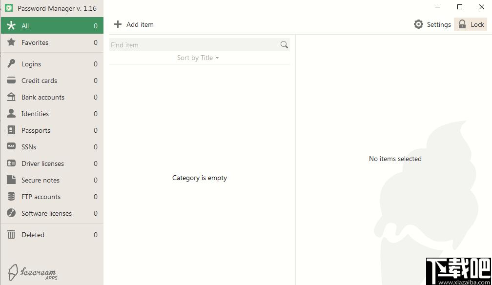 Icecream Password Manager下载,密码管理,信息管理